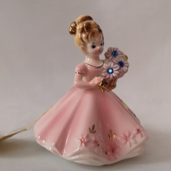 Lovely Vintage Josef Original September Sapphire Girl Figurine w Original Labels - Picture 5 of 7